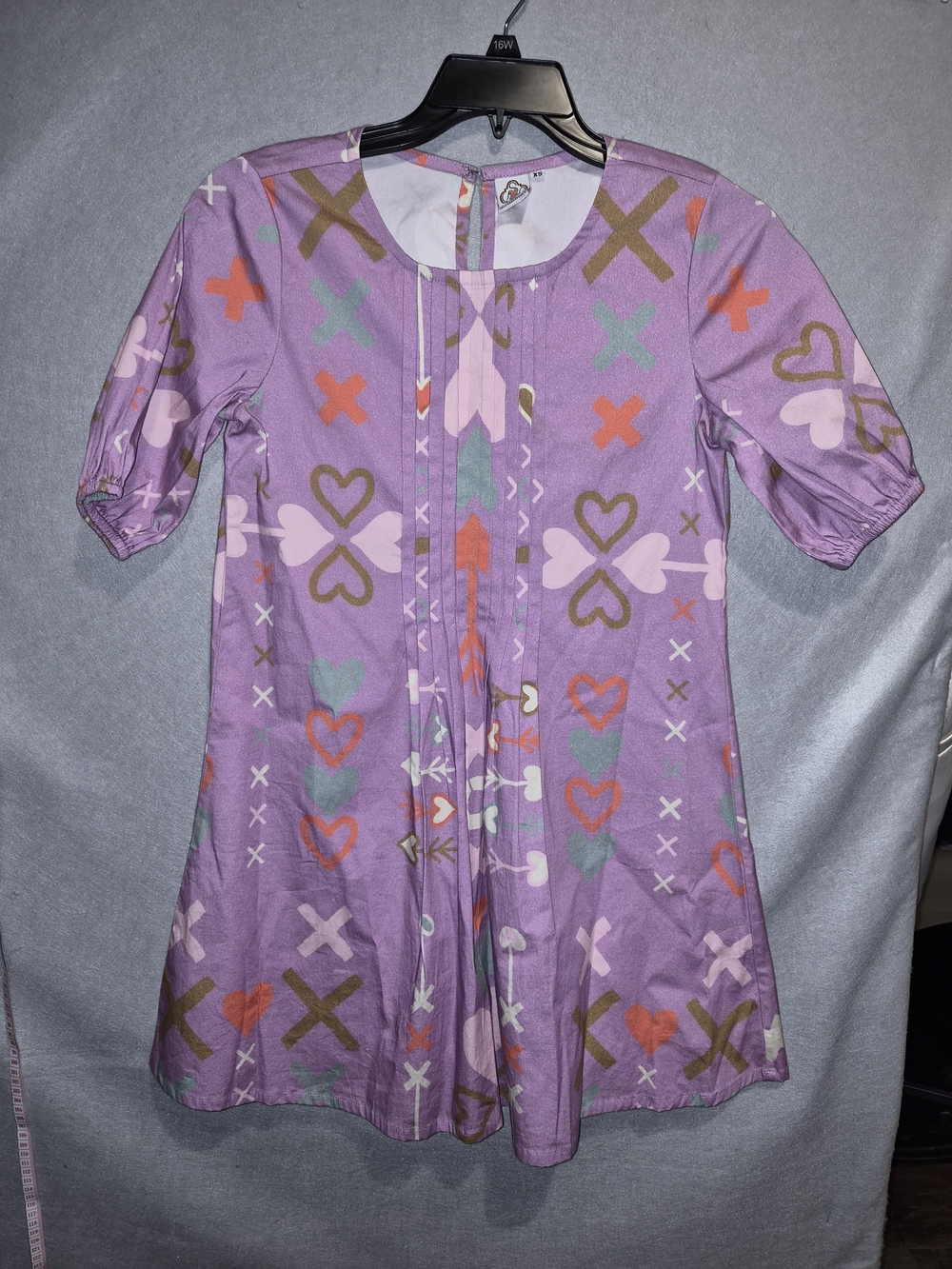 Sheridan French Women’s XS Purple Heart & Arrow Print Dress